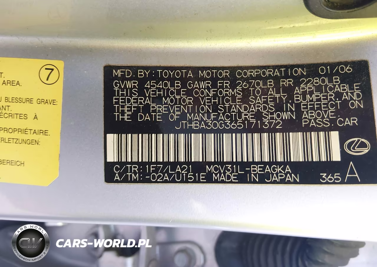 2006 Lexus Es 330 VIN:JTHBA30G365171372 - 9