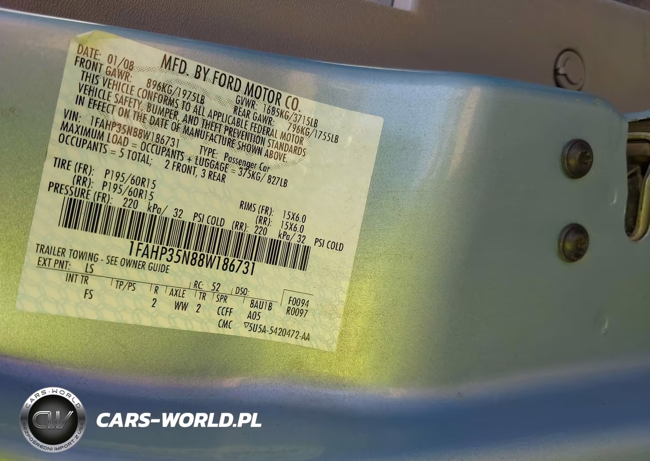 2008 Ford Focus Se-Ses VIN:1FAHP35N88W186731 - 9