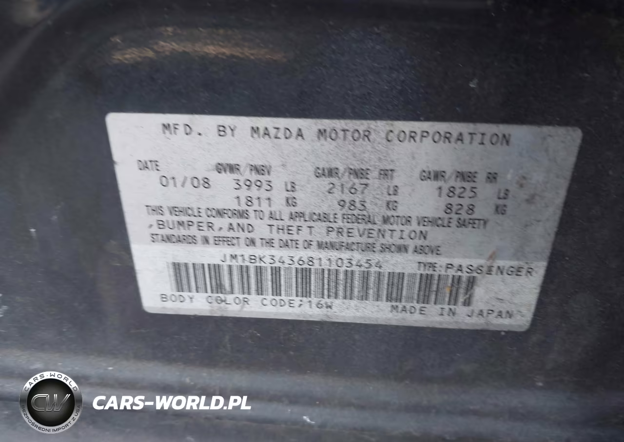 2008 Mazda Mazda3 S Touring VIN:JM1BK343681103454 - 9