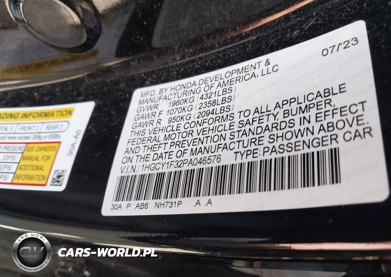 2023 Honda Accord Ex VIN:1HGCY1F32PA046576 - 9
