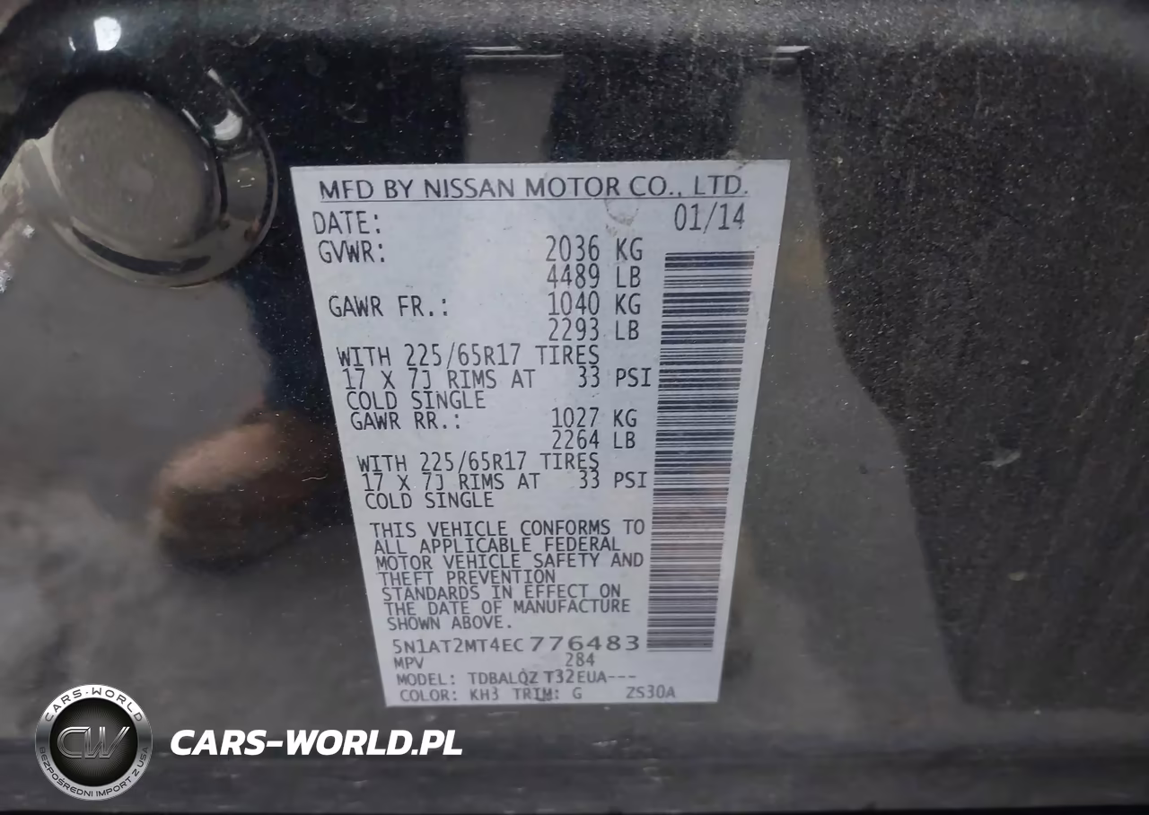 2014 Nissan Rogue Sv VIN:5N1AT2MT4EC776483 - 9