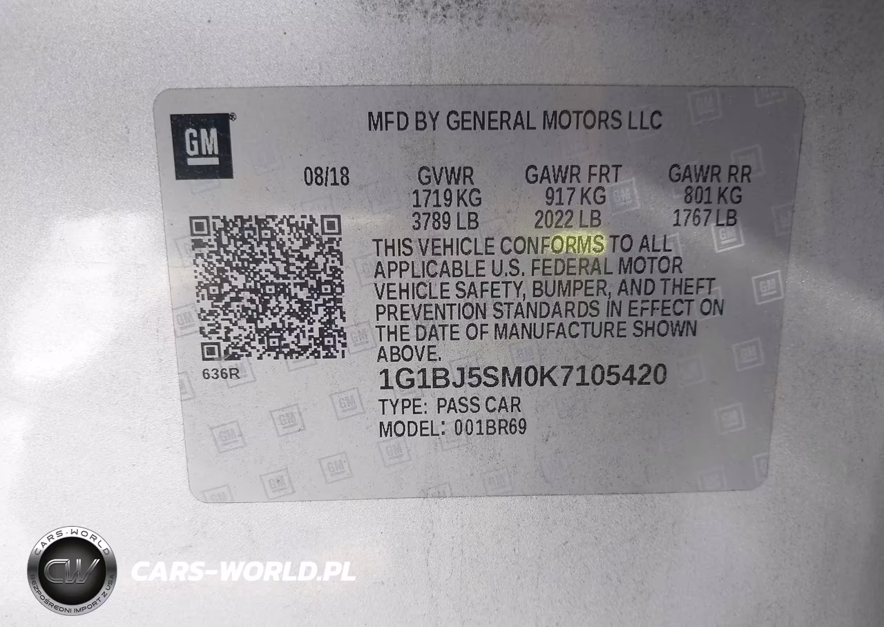 2019 Chevrolet Cruze Diesel VIN:1G1BJ5SM0K7105420 - 9