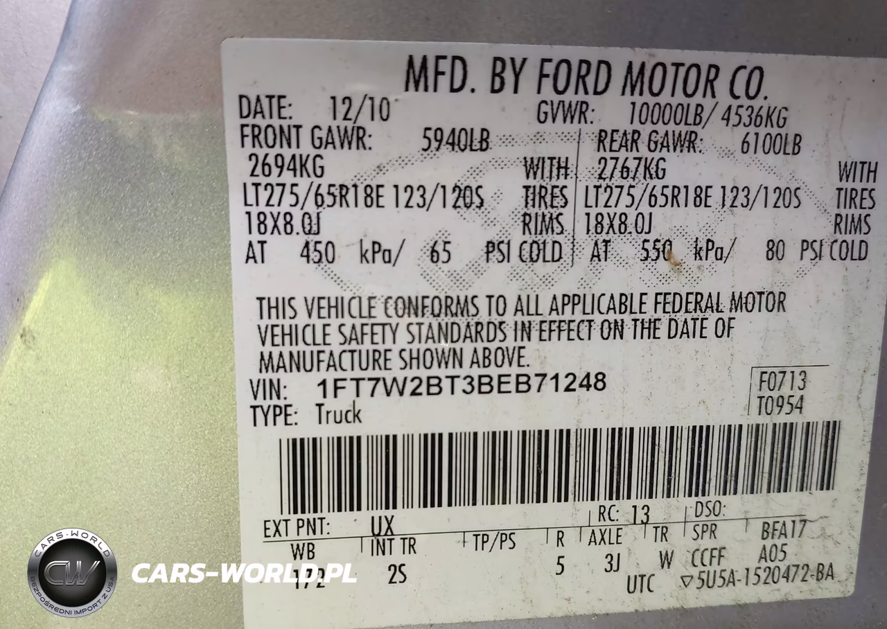 2011 Ford F-250 Xlt VIN:1FT7W2BT3BEB71248 - 9