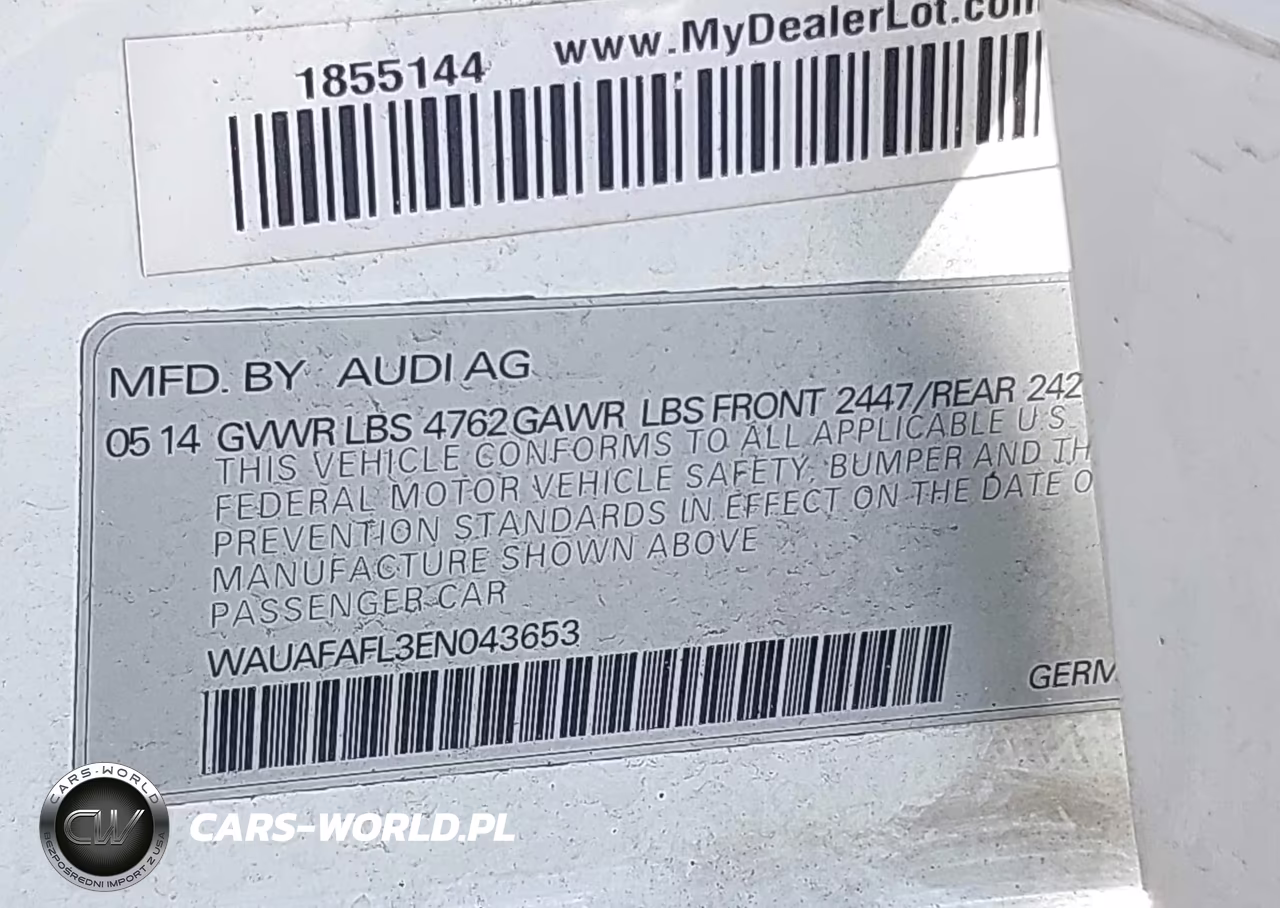 2014 Audi A4 2.0T Premium VIN:WAUAFAFL3EN043653 - 9