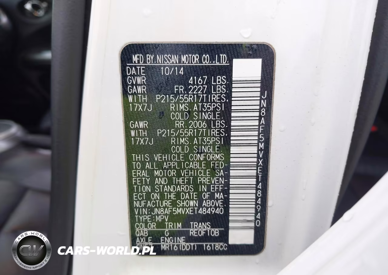 2014 Nissan Juke Sl VIN:JN8AF5MVXET484940 - 9