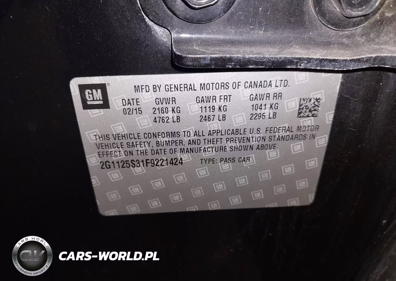 2015 Chevrolet Impala 2Lt VIN:2G1125S31F9221424 - 9