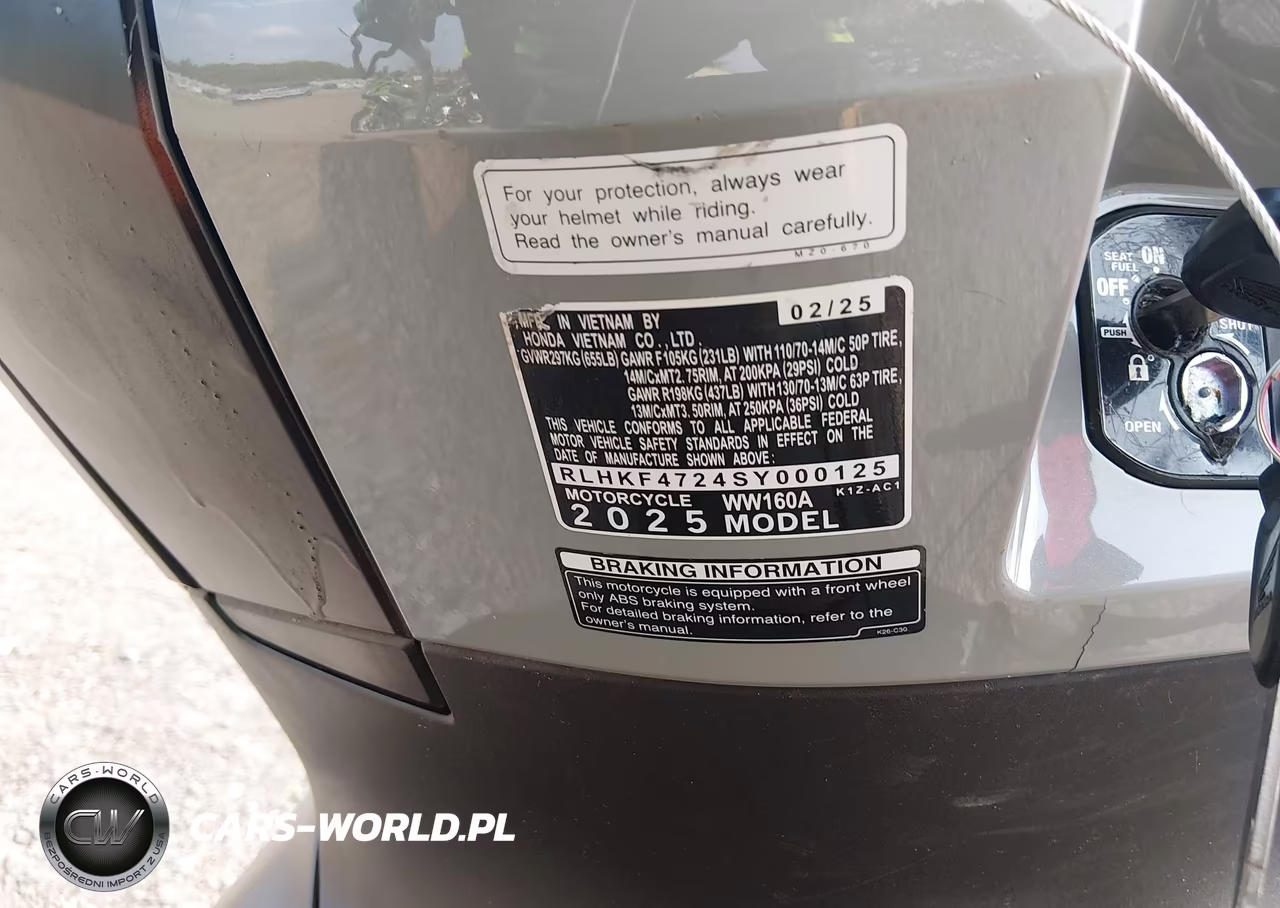 2025 Honda Ww160 A VIN:RLHKF4724SY000125 - 10