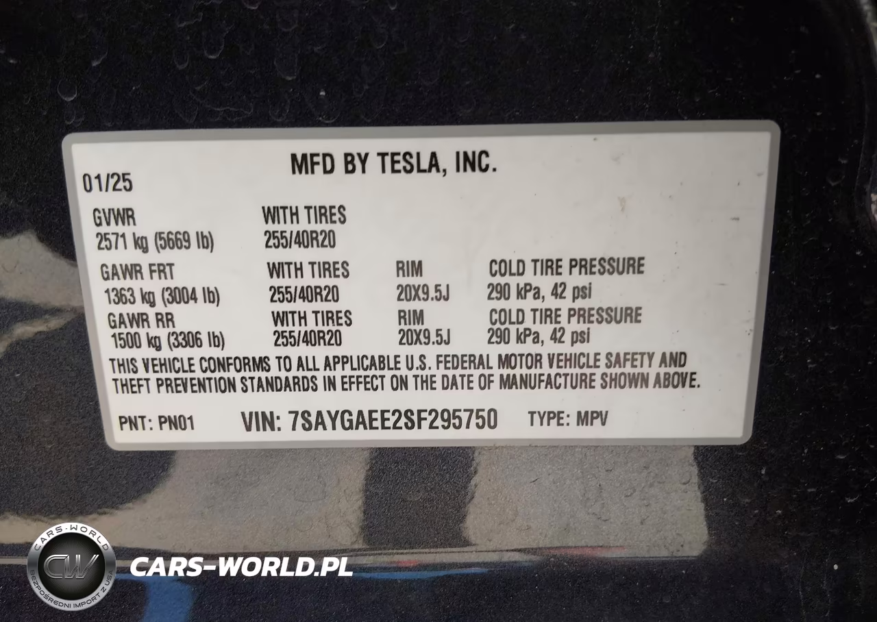 2025 Tesla Model Y Long Range Dual Motor All-Wheel Drive VIN:7SAYGAEE2SF295750 - 9