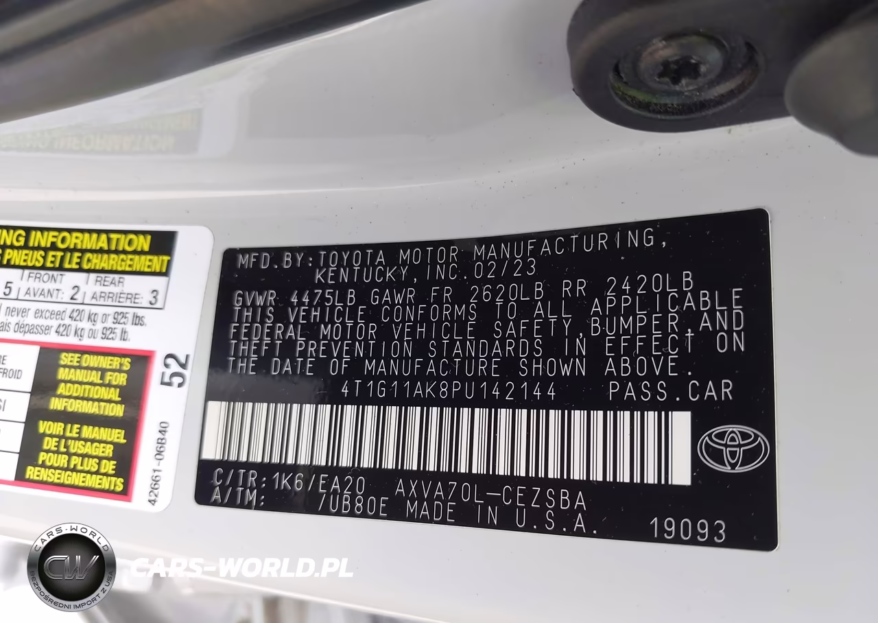 2023 Toyota Camry Se VIN:4T1G11AK8PU142144 - 9