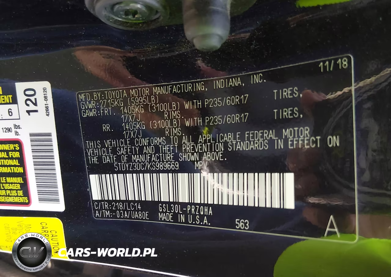 2019 Toyota Sienna Xle 8 Passenger VIN:5TDYZ3DC7KS989669 - 9