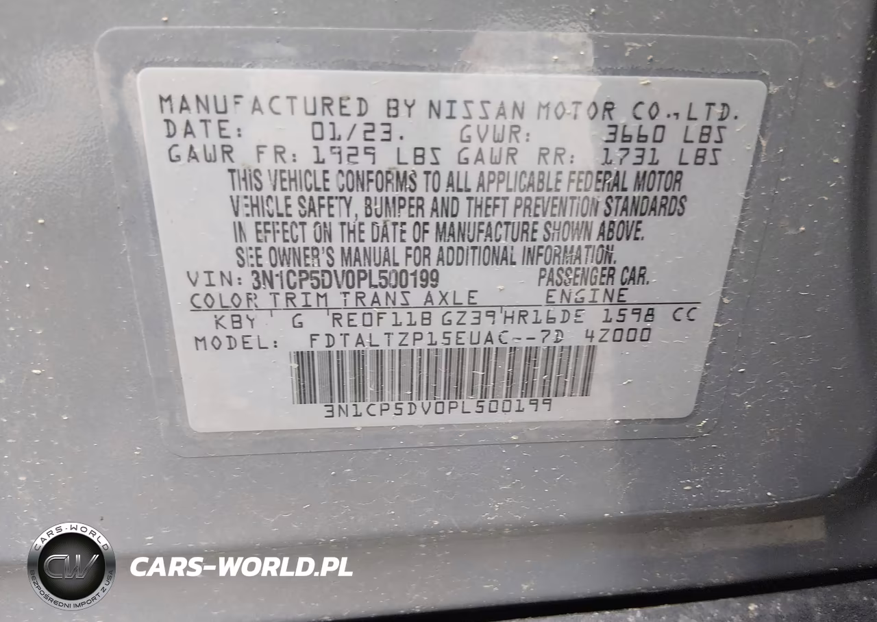 2023 Nissan Kicks Sr Xtronic Cvt VIN:3N1CP5DV0PL500199 - 9