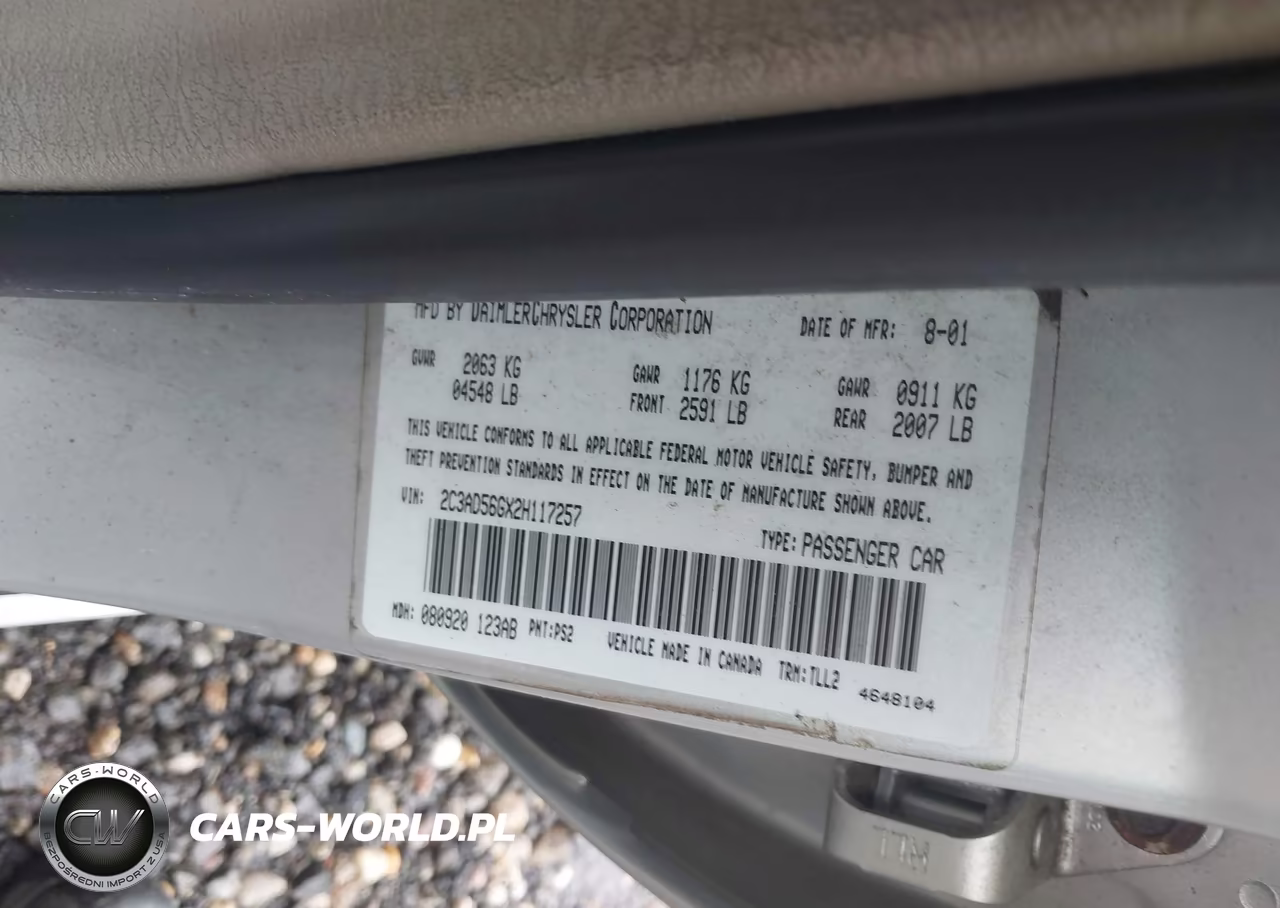 2002 Chrysler Concorde Limited VIN:2C3AD56GX2H117257 - 9