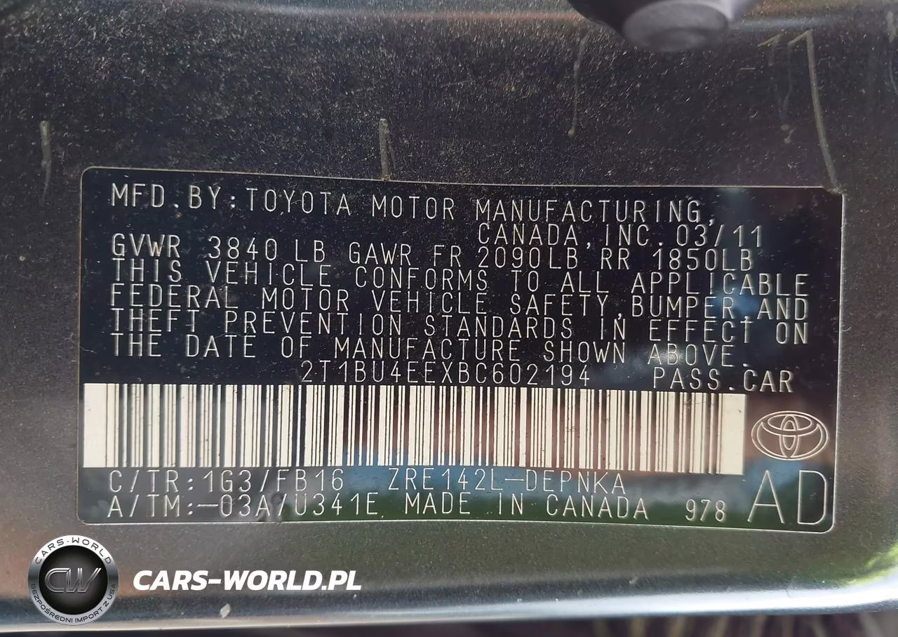 2011 Toyota Corolla Le VIN:2T1BU4EEXBC602194 - 9