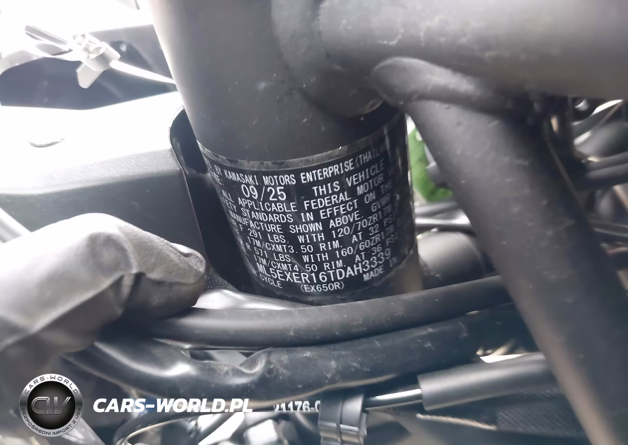 2026 Kawasaki Ex650 R VIN:ML5EXER16TDAH3339 - 10
