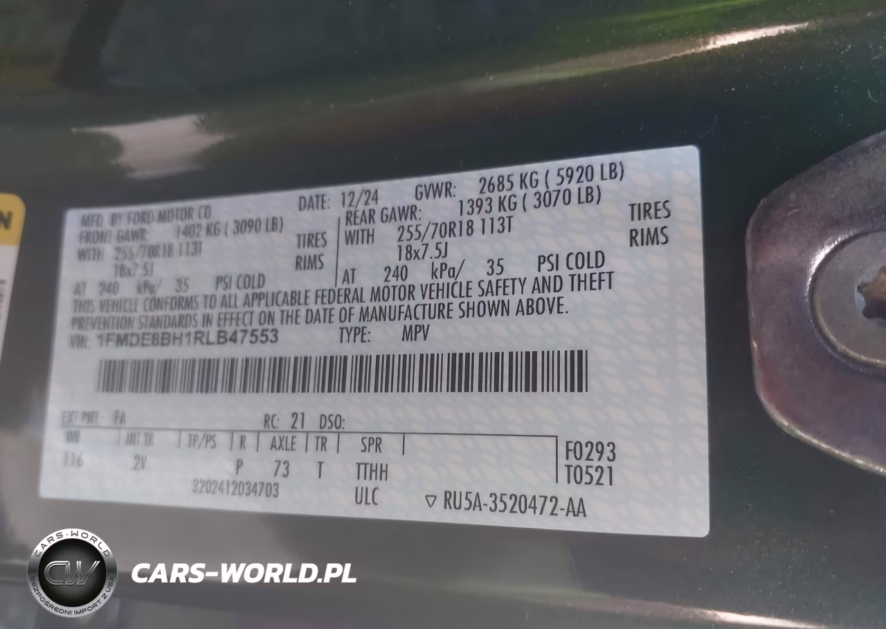 2024 Ford Bronco Outer Banks VIN:1FMDE8BH1RLB47553 - 9