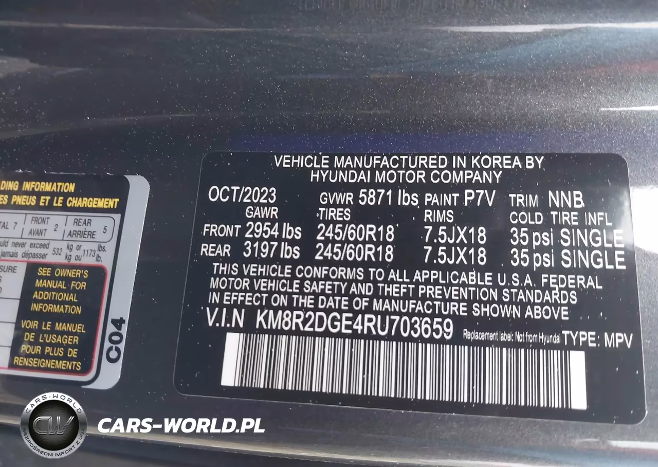 2024 Hyundai Palisade Sel VIN:KM8R2DGE4RU703659 - 9