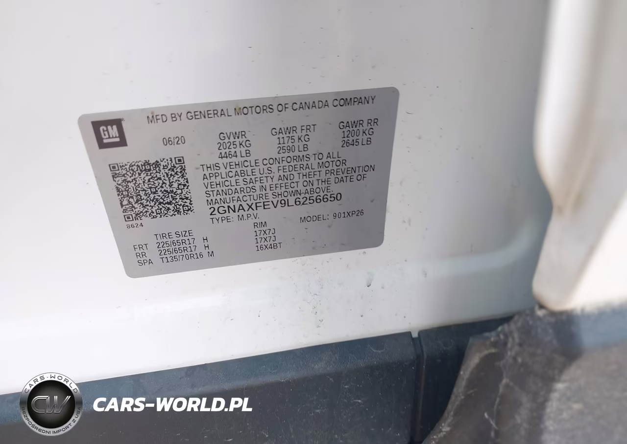 2020 Chevrolet Equinox Fwd 1Fl VIN:2GNAXFEV9L6256650 - 9