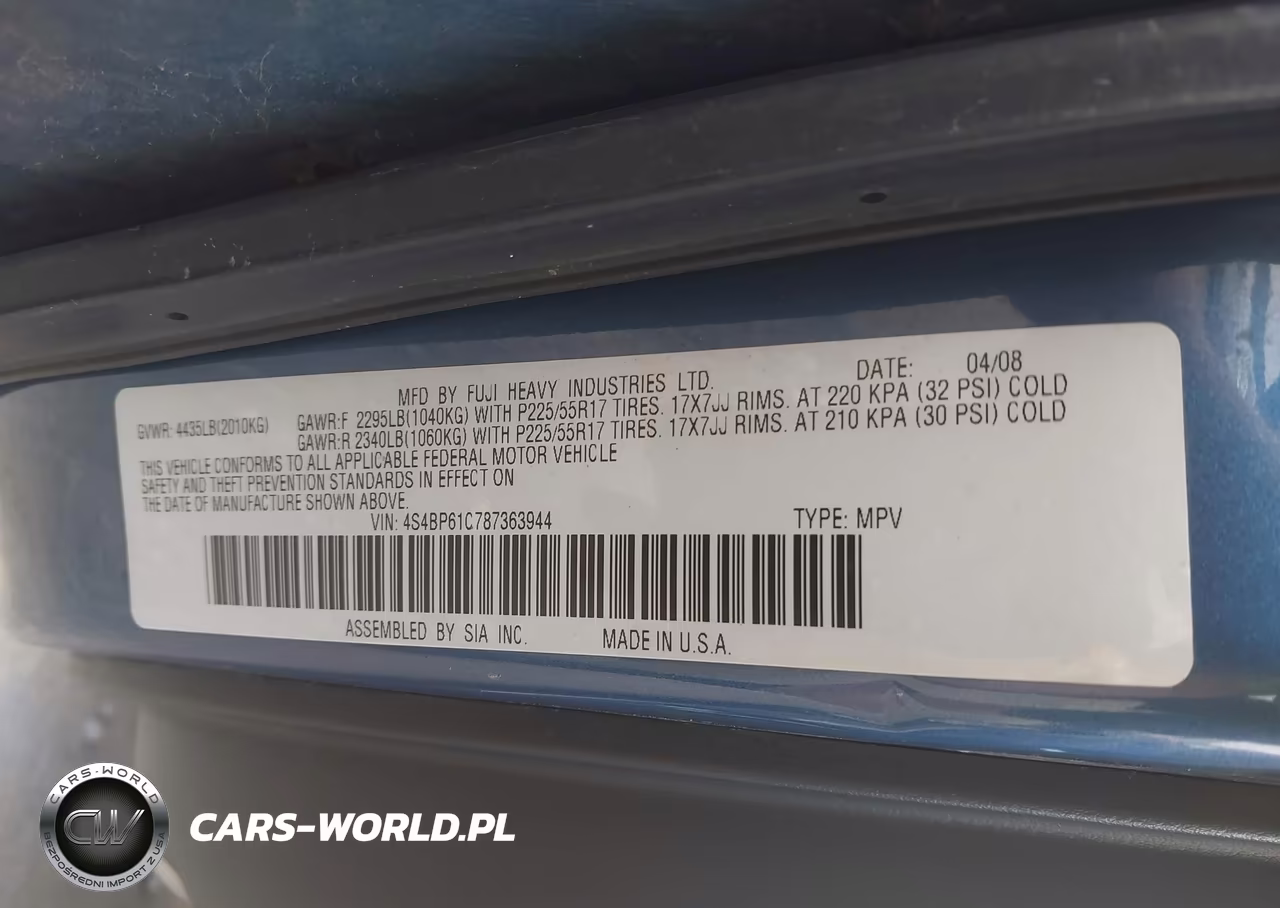 2008 Subaru Outback 2.5I-2.5I L.l. Bean Edition VIN:4S4BP61C787363944 - 9