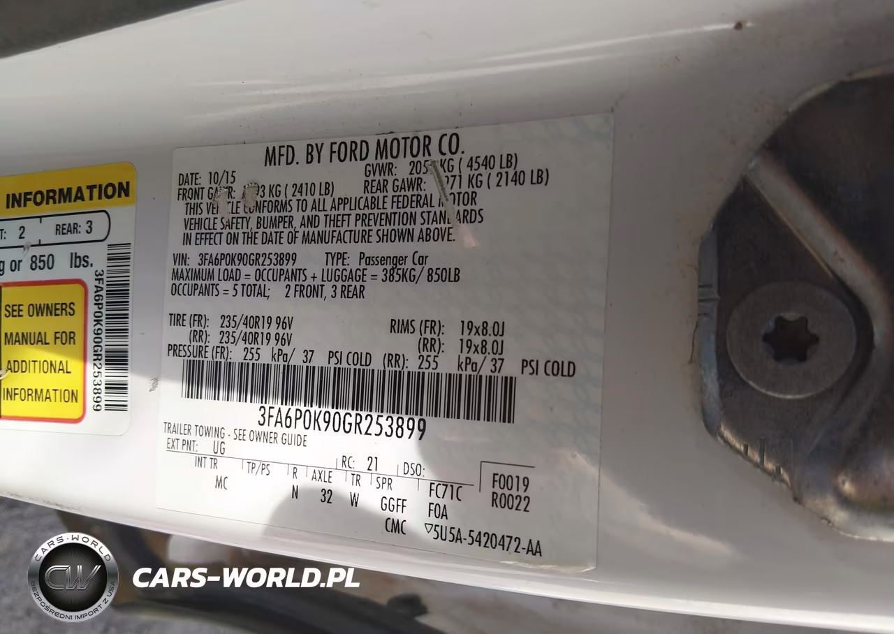 2016 Ford Fusion Titanium VIN:3FA6P0K90GR253899 - 9