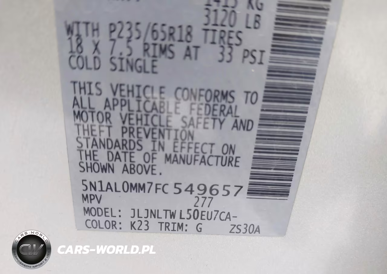 2015 Infiniti Qx60 VIN:5N1AL0MM7FC549657 - 9