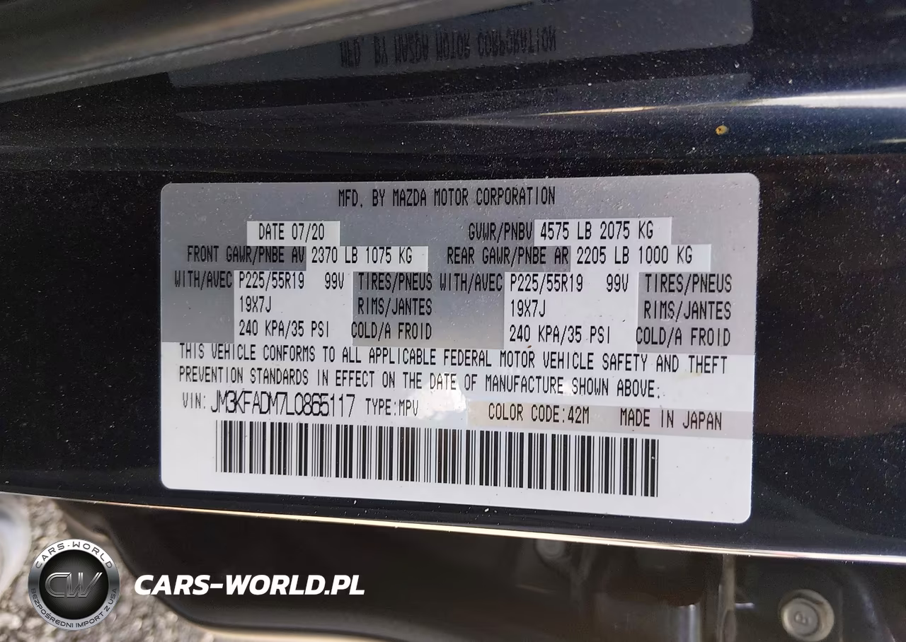 2020 Mazda Cx-5 Grand Touring VIN:JM3KFADM7L0865117 - 9