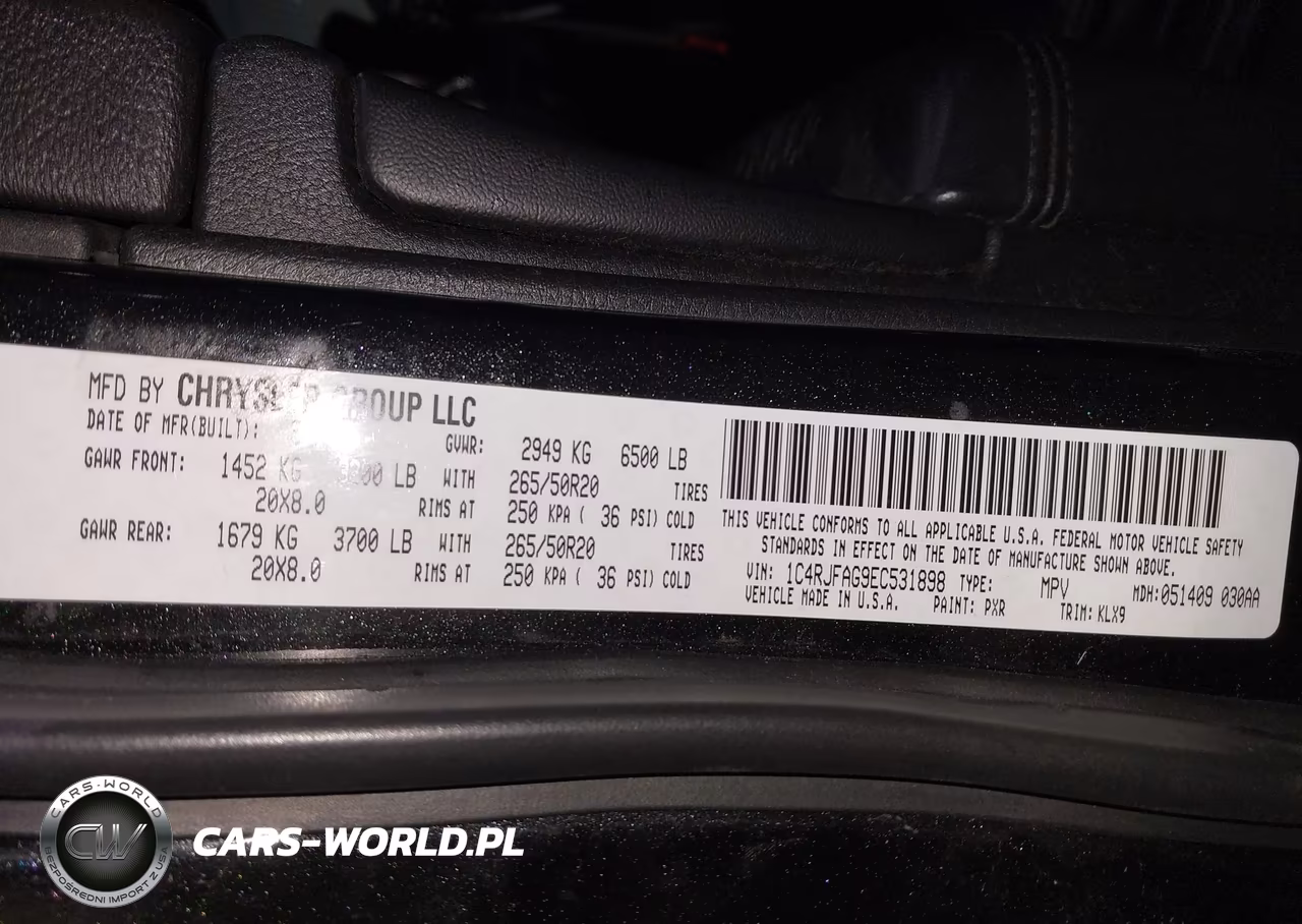 2014 Jeep Grand Cherokee Altitude VIN:1C4RJFAG9EC531898 - 9