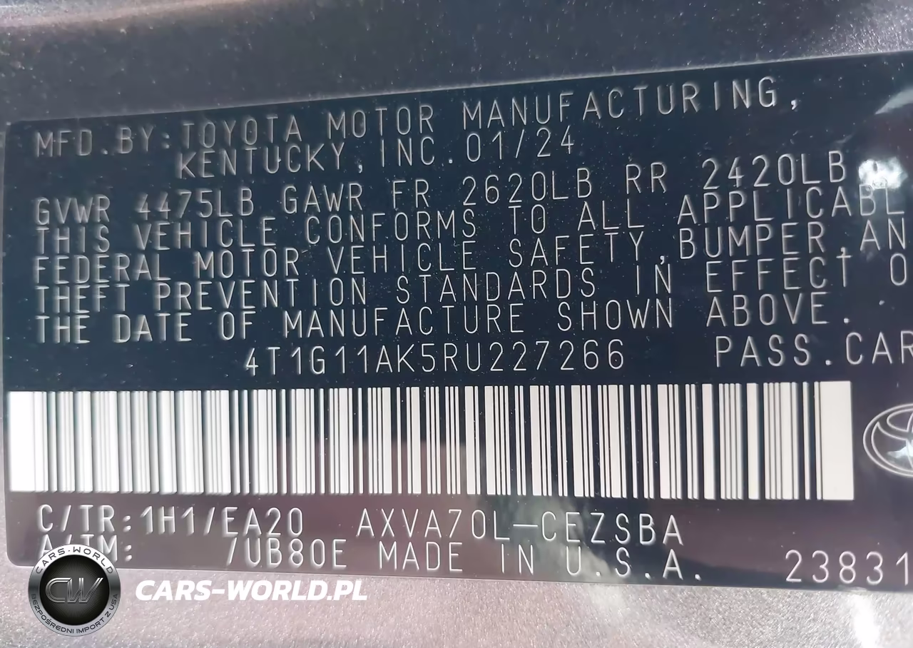 2024 Toyota Camry Se VIN:4T1G11AK5RU227266 - 9