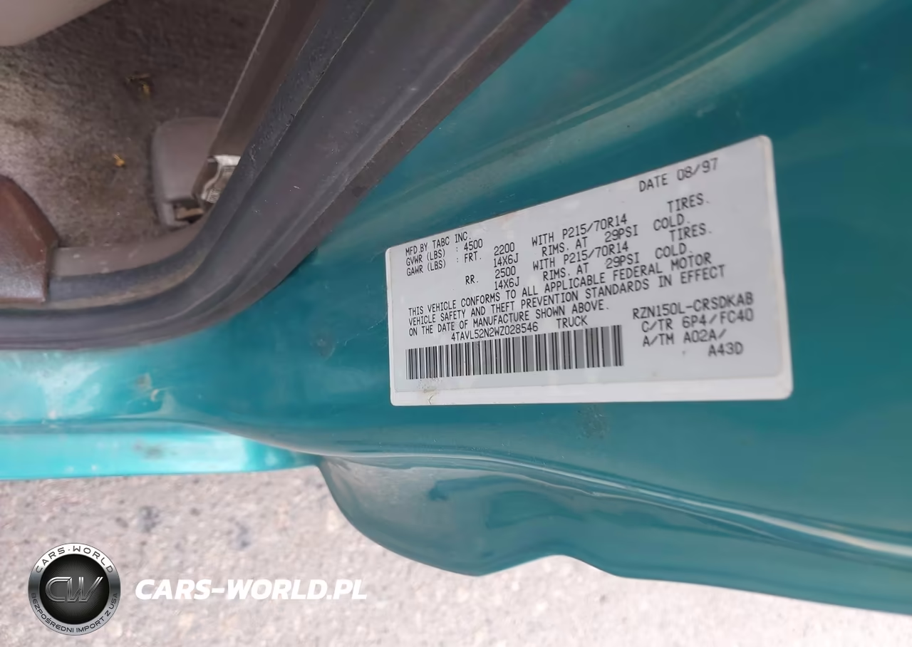 1998 Toyota Tacoma VIN:4TAVL52N2WZ028546 - 9