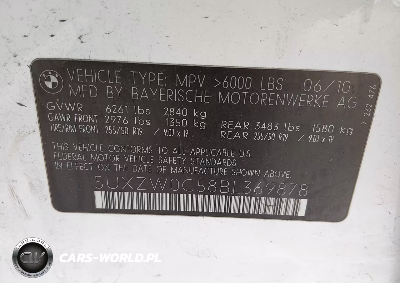 2011 BMW X5 xDrive35D VIN:5UXZW0C58BL369878 - 9