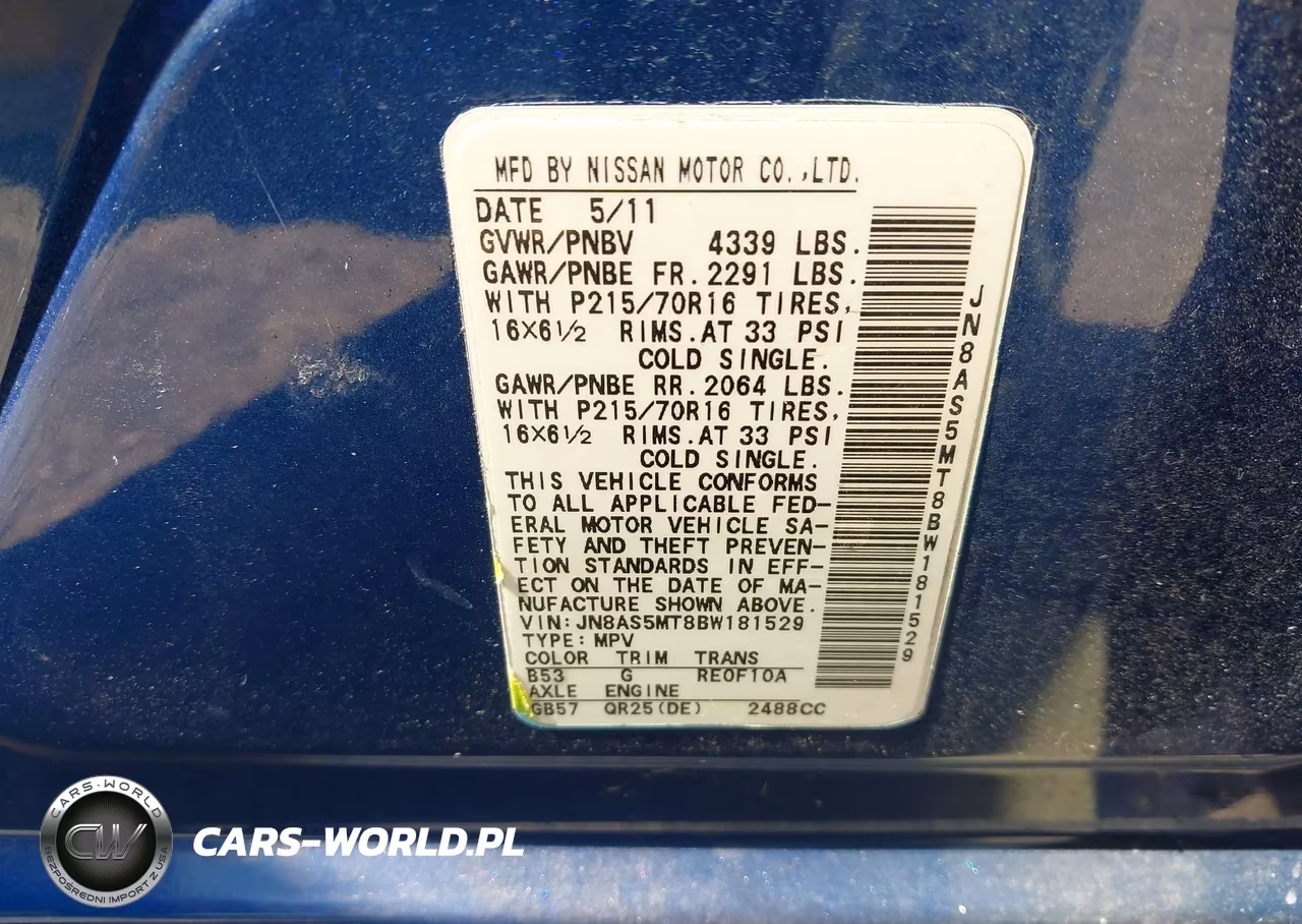 2011 Nissan Rogue S VIN:JN8AS5MT8BW181529 - 9