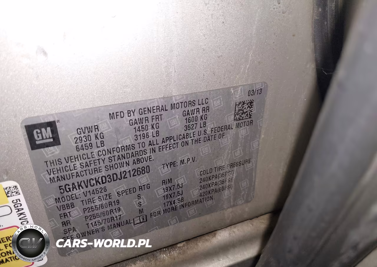 2013 Buick Enclave Leather VIN:5GAKVCKD3DJ212680 - 9