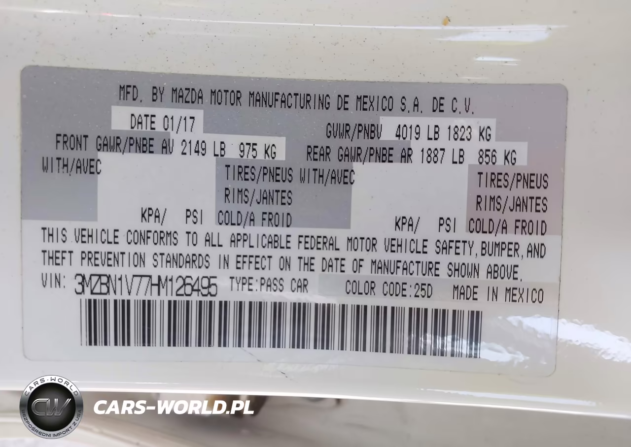 2017 Mazda Mazda3 Touring VIN:3MZBN1V77HM126495 - 9