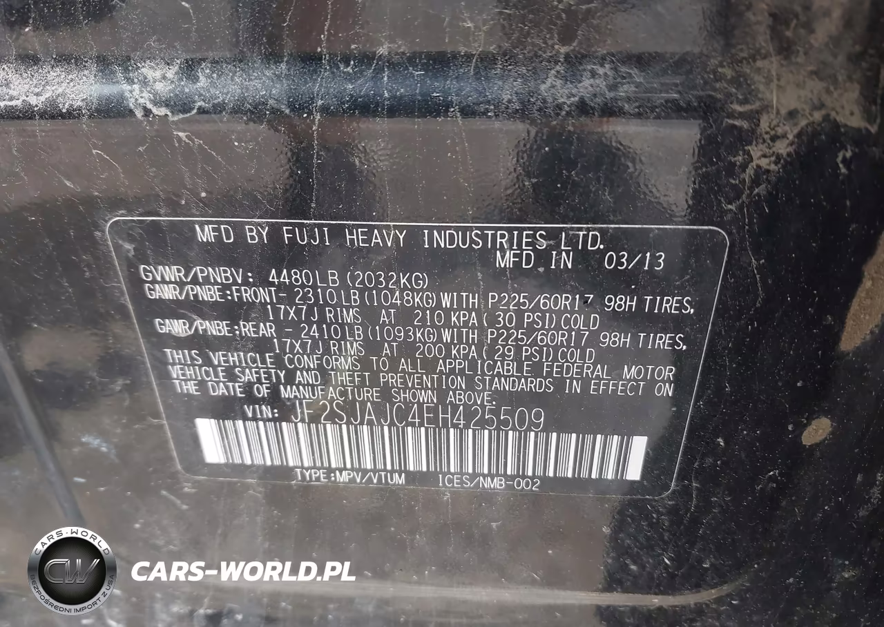 2014 Subaru Forester 2.5I Limited VIN:JF2SJAJC4EH425509 - 9