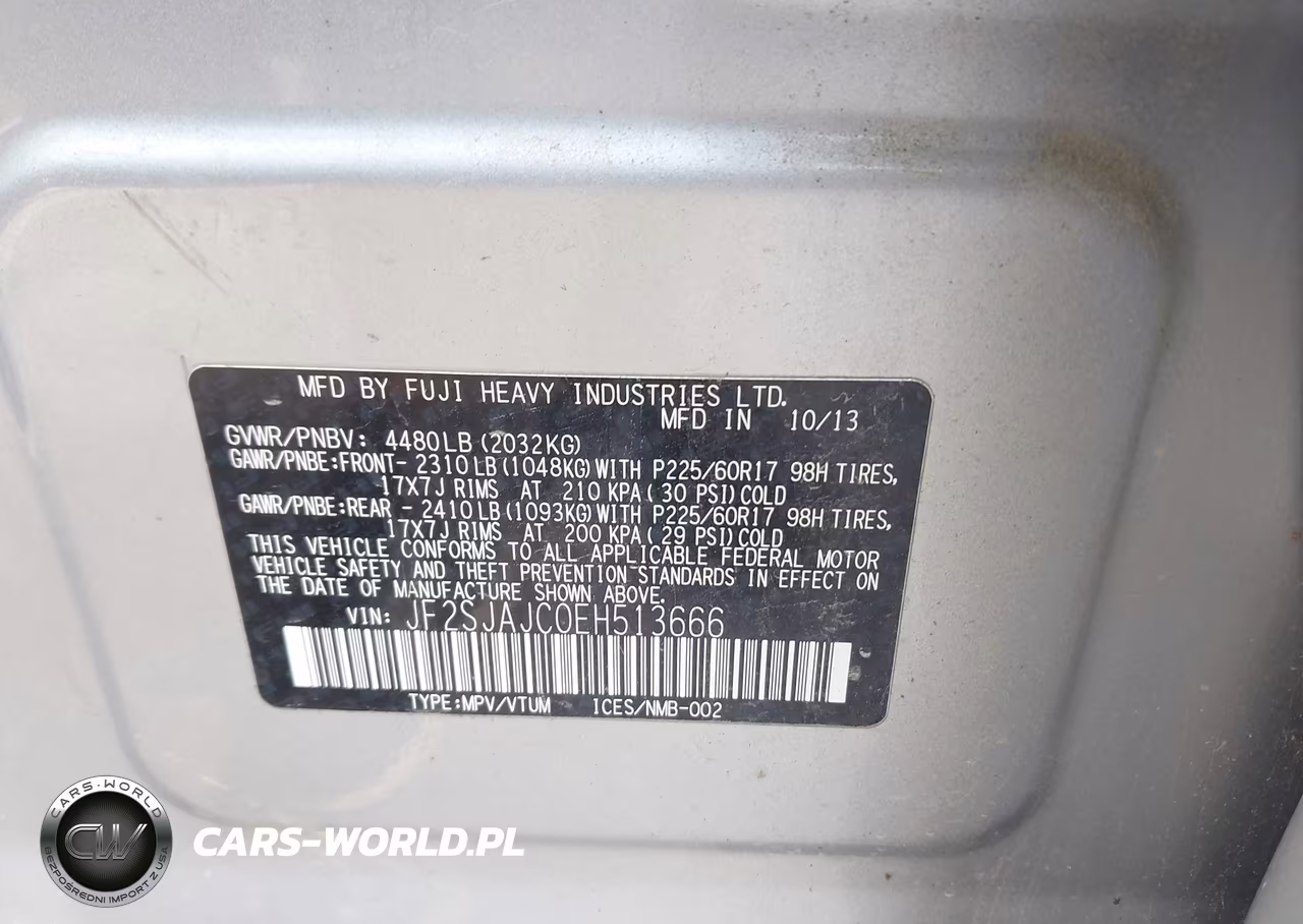 2014 Subaru Forester 2.5I Limited VIN:JF2SJAJC0EH513666 - 9