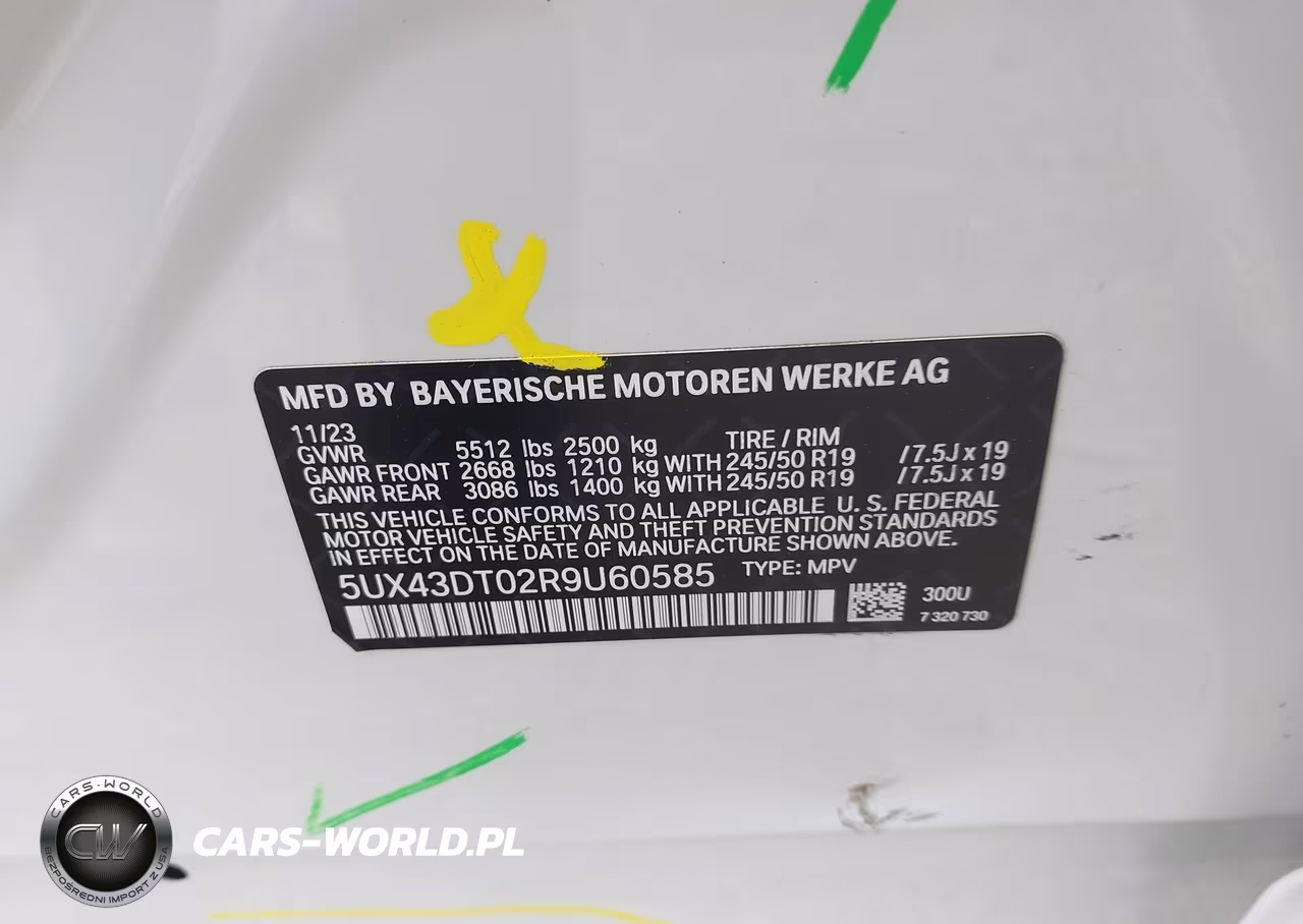 2024 BMW X4 M40I VIN:5UX43DT02R9U60585 - 9