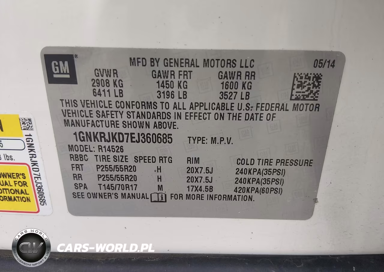 2014 Chevrolet Traverse Ltz VIN:1GNKRJKD7EJ360685 - 9