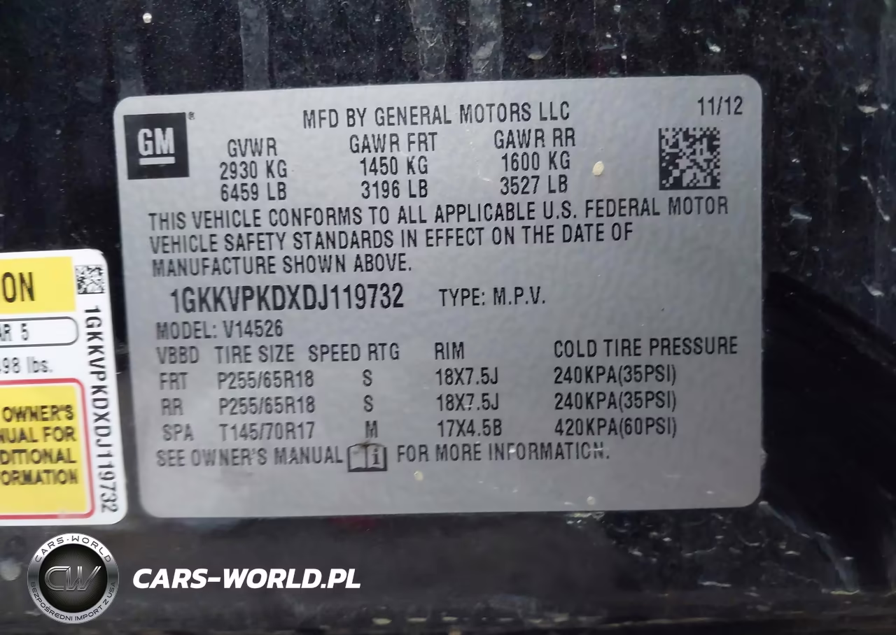 2013 GMC Acadia Sle-2 VIN:1GKKVPKDXDJ119732 - 9