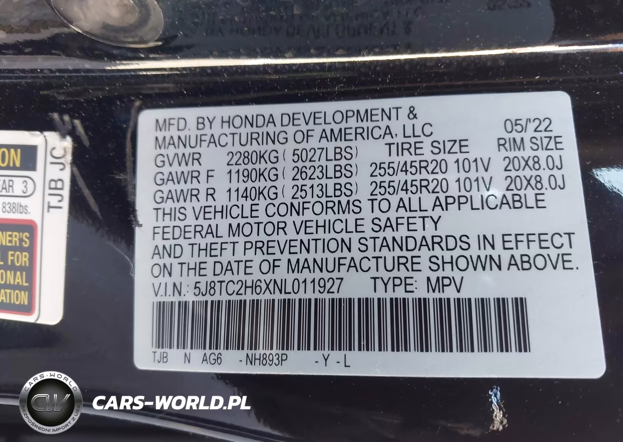 2022 Acura Rdx A-Spec Package VIN:5J8TC2H6XNL011927 - 9