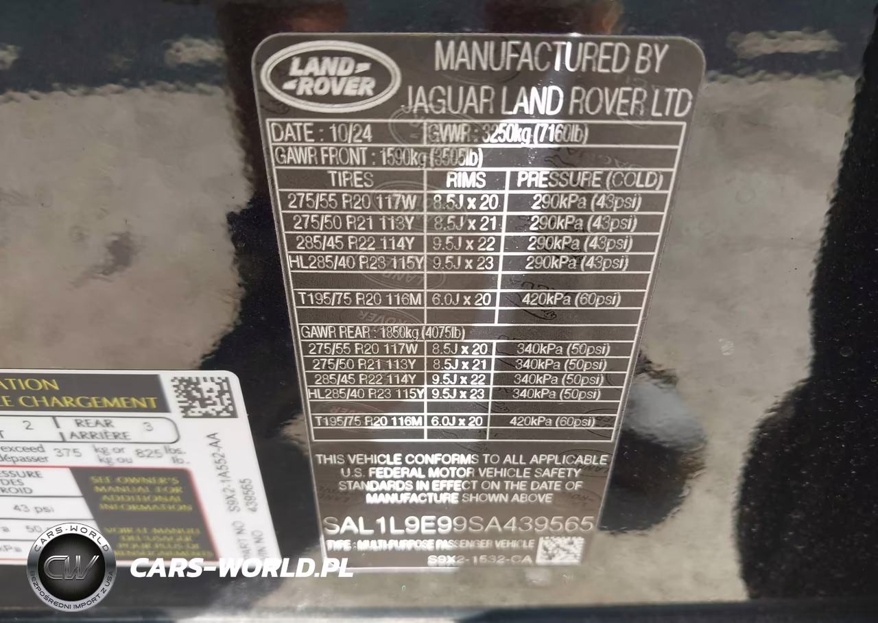 2025 Land Rover Range Rover Sport P530 Dynamic Se VIN:SAL1L9E99SA439565 - 9