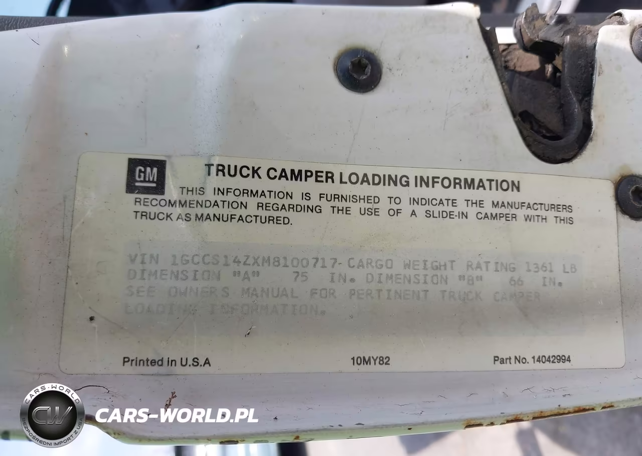1991 Chevrolet S Truck S10 VIN:1GCCS14ZXM8100717 - 12