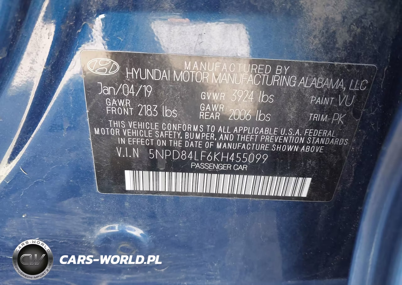 2019 Hyundai Elantra Sel VIN:5NPD84LF6KH455099 - 9