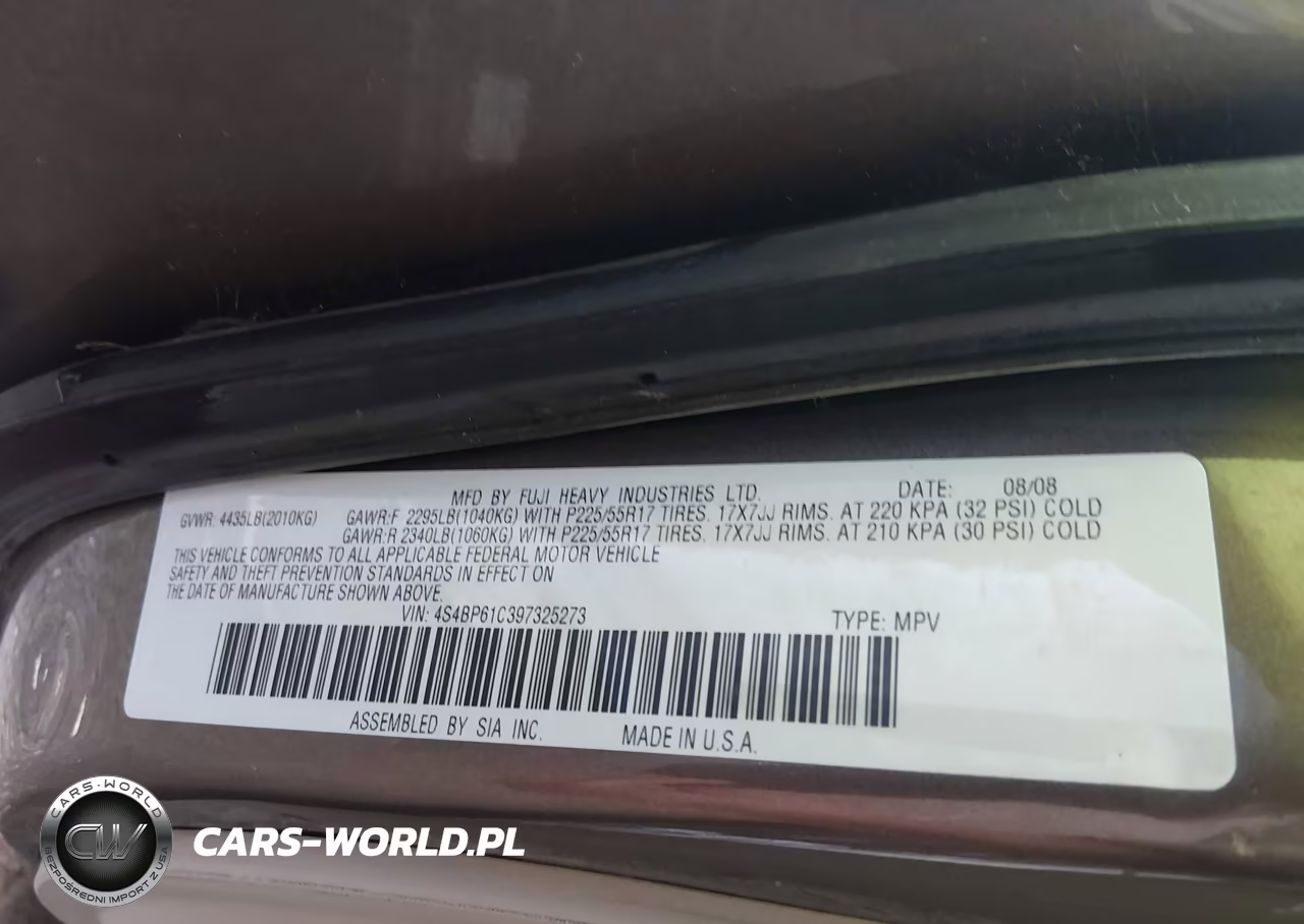 2009 Subaru Outback 2.5I VIN:4S4BP61C397325273 - 9