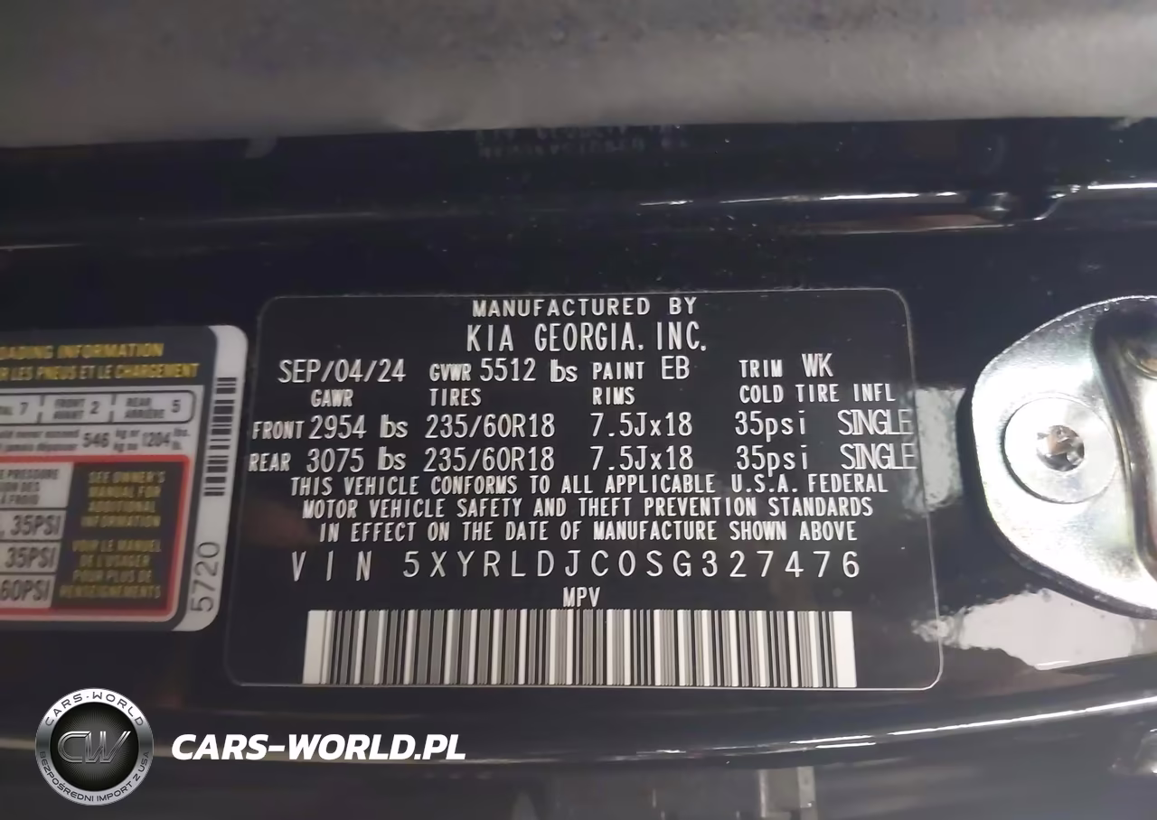 2025 Kia Sorento S VIN:5XYRLDJC0SG327476 - 9