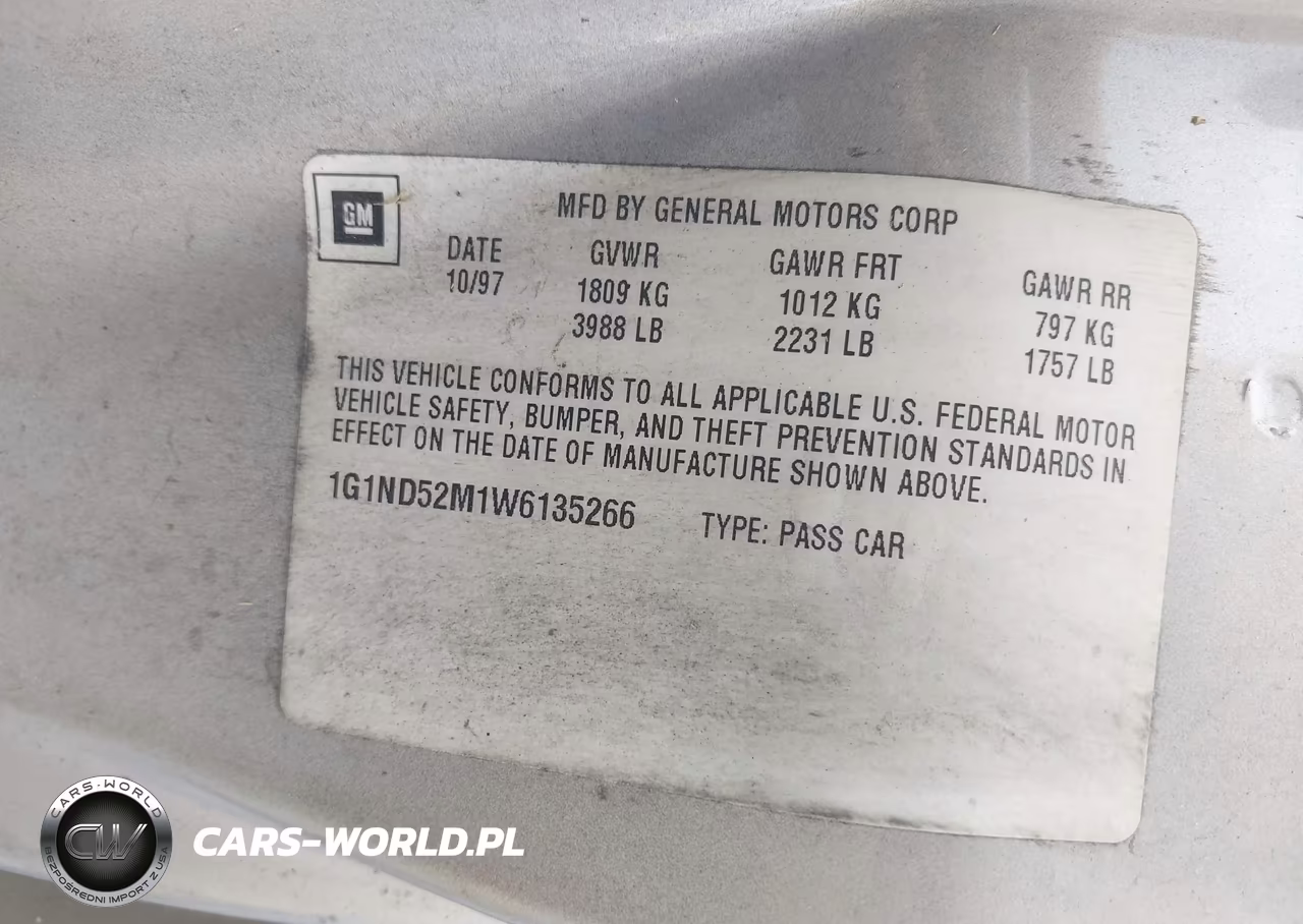 1998 Chevrolet Malibu VIN:1G1ND52M1W6135266 - 9
