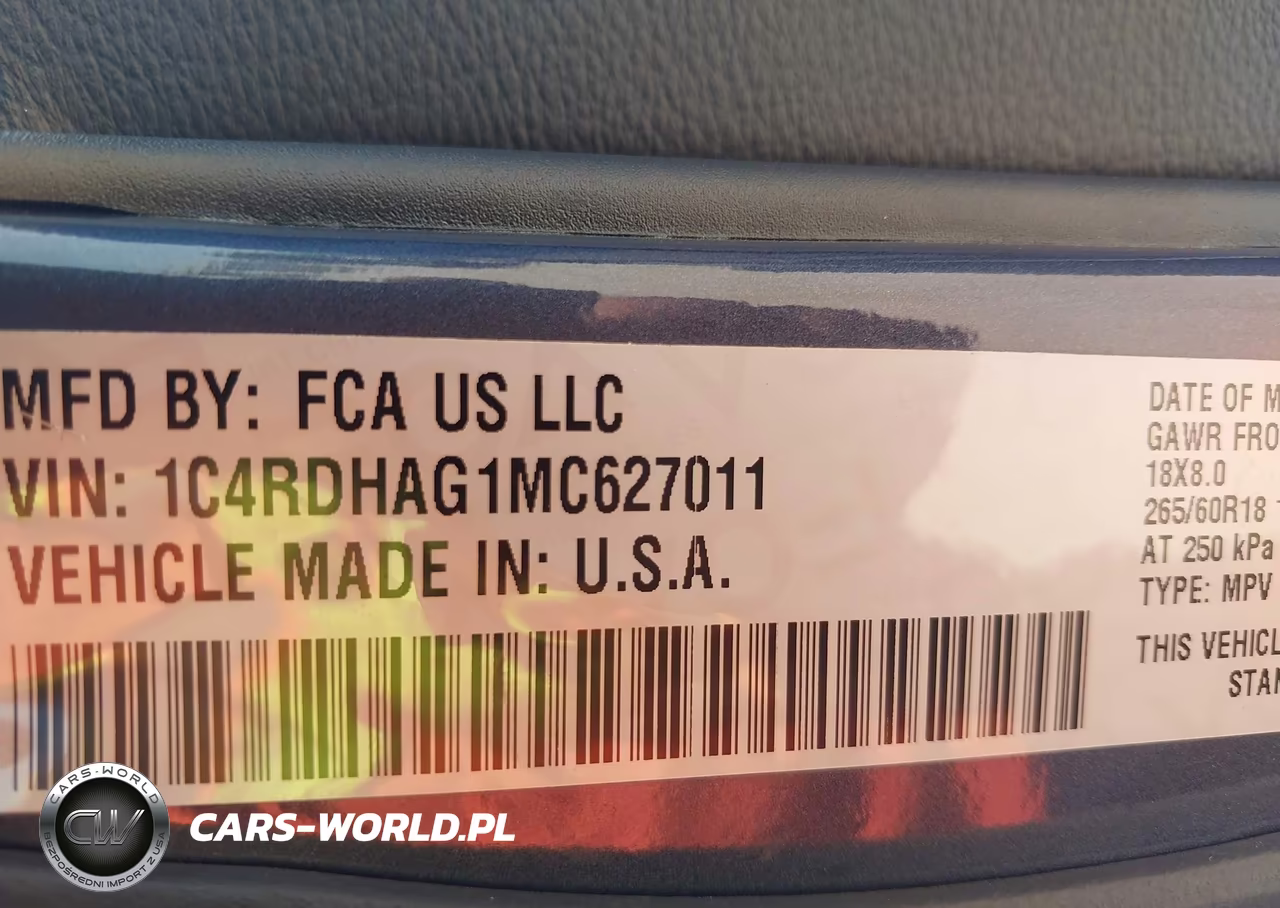 2021 Dodge Durango Sxt Plus Rwd VIN:1C4RDHAG1MC627011 - 9