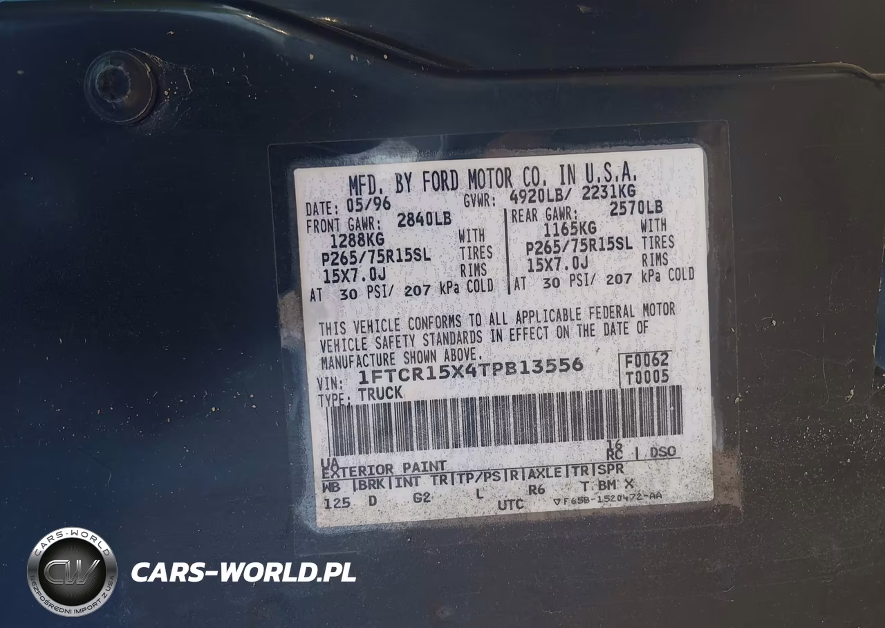 1996 Ford Ranger Super Cab VIN:1FTCR15X4TPB13556 - 9