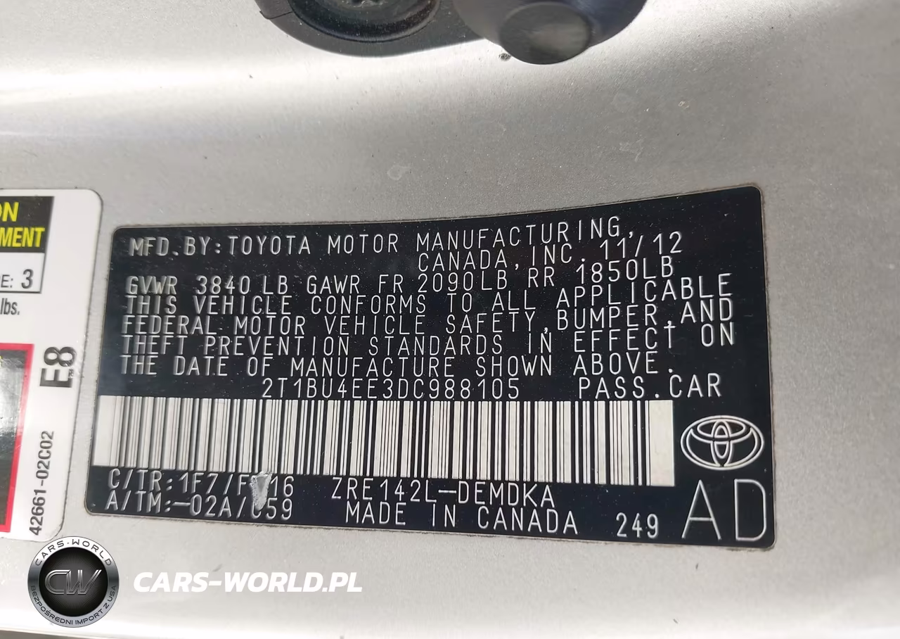 2013 Toyota Corolla L VIN:2T1BU4EE3DC988105 - 9