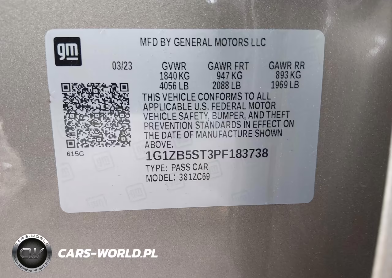 2023 Chevrolet Malibu Fwd Ls VIN:1G1ZB5ST3PF183738 - 9