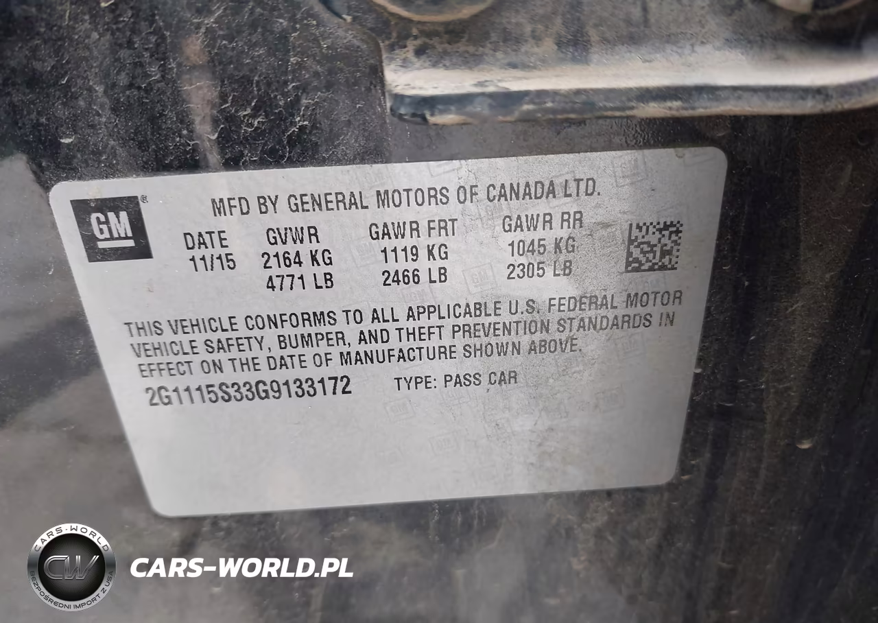 2016 Chevrolet Impala 2Lt VIN:2G1115S33G9133172 - 9