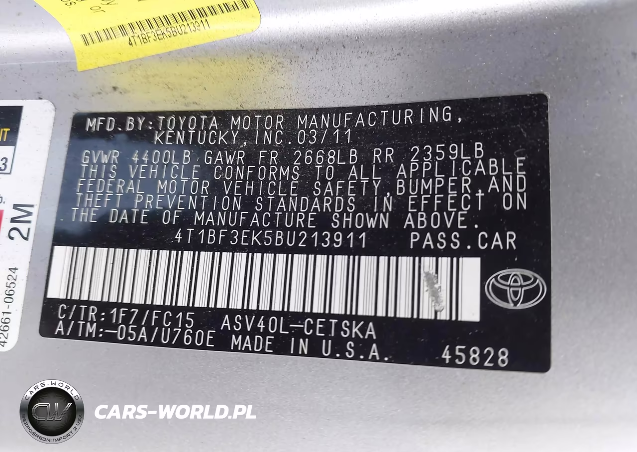 2011 Toyota Camry Se VIN:4T1BF3EK5BU213911 - 9